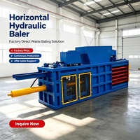 Presse à balles horizontale automatique, machine à balles en plastique, machine à balles hydrauliques pour bouteilles en plastique