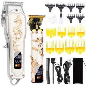 Juego de Cortadoras de Pelo Inalámbricas Profesionales para Hombre, Recortadora con Cuchilla en T, Pantalla LED, Idioma Francés, Resistente al Agua IPX7, Batería - Product Image 6