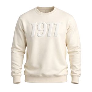 Sudadera de chenilla sólida 1911 Kream Kappa Alpha Psi Fraternity, talla exacta, forro polar premium, ropa bordada con letras griegas - Product Image 4