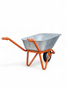 Premium 100L 200kg Heavy Duty Iron <b>Wheelbarrow</b> Galvanized Steel 0.7mm Tubeless Tire Custom Color Frame for Garden Construction - Product Image 6