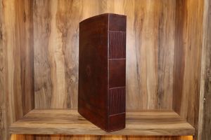 Unique Seven Stone Embossed Leather Brass C Lock <b>Journal</b> Stone Book Dairy with Wood Free Handmade Deckle Edge Paper - Product Image 4