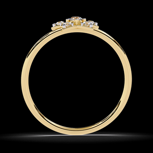Anillo de Diamantes Naturales en Oro Amarillo de 14K de Primera Calidad, Diseño en Forma de Estrella, Joyería Delicada para Parejas, Regalo Elegante - Product Image 6