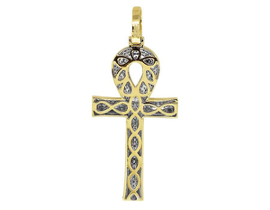 Diamant Moissanite taille ronde en pendentif croix de luxe à la mode Hip Hop glacé pour homme - Product Image 4