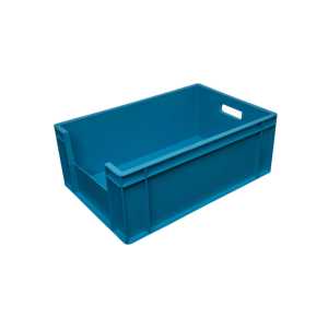 Caisse de rangement industrielle en plastique vierge KT 4633-2, style solide, empilable - Product Image 1