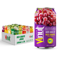 Jus de Raisin Rouge Pressé Frais 330ml, Purée de Fruits, Boisson en Boîte (Conservée), Échantillon Gratuit, Marque Privée, Fabricant Vietnamien, Pureté 30%