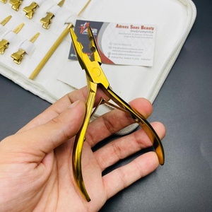 Hot Selling Gold Plated Wholesale Surgical Grade Solid Stainless Steel Hair <b>Extension</b> Tools Kit - Product Image 6