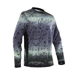 Bajo MOQ Tela reciclable Protección anti-uv Upf 50 Impermeable Manga larga Secado rápido Pesca Sudadera con capucha Hombres Camisa de pesca con pulgar - Product Image 6