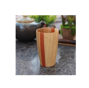 Verre en bois naturel pour bière eau dessus de table en bois naturel couleur verre pour la maison restaurant hôtel - Product Image 2