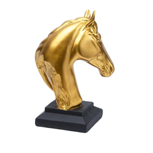 Escultura Moderna de Lujo Hecha a Mano Chapada en Oro, Decoración de Piso Elegante de Aluminio Fundido Personalizada, Tendencia - Product Image 1