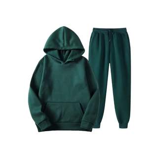 Conjunto de ropa unisex para correr de invierno Color personalizado 100% algodón polar bordado chándal Sudadera con capucha Jogger pantalones transpirables - Product Image 1
