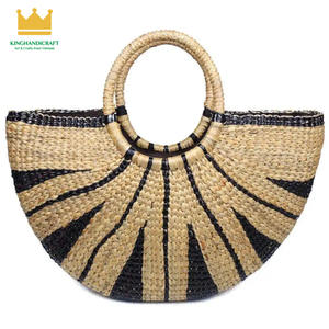 Pour les femmes nouvelle tendance produits chauds jonc de mer jacinthe d'eau sacs à main sacs faits à la main sac de paille réutilisable sac à provisions - Product Image 2