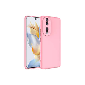 Étui de protection en silicone souple de qualité supérieure Netzy Safa Mara Series Slim Fit pour téléphone portable Honor 90 en rose - Product Image 1
