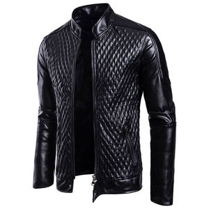 Ropa de hombre chaqueta de moda de cuero de manga larga producto de Venta caliente chaquetas de cuero delgadas de invierno de los hombres - Product Image 6