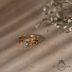 Bague d'amour éternelle en argent sterling 925 Silverings, bijoux fins, fiançailles, promesse, diamant, plaqué rhodium, technologie d'incrustation - Product Image 6