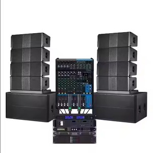 Dual 18 Inch Subwoofer <strong>Line</strong> <strong>Array</strong> Pro Sound Speaker System With <strong>Power</strong> <strong>Amplifier</strong> Full Set <strong>for</strong> <strong>Professional</strong> Stage Music - Product Image 1