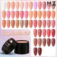 Gel de construction beige auto-nivelant 48 couleurs pour extension d'ongles, manucure, OEM, marque privée