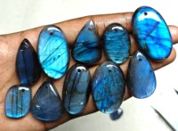 100% naturel de haute qualité bleu Labradorite Cabochon ovale coupe pierre précieuse en vrac avec perceuse gratuite cristaux de guérison cristal d'approvisionnement en vrac