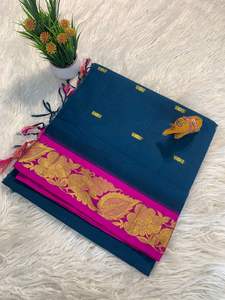 Diseñador indio fiesta clásica superventas glamuroso impresionante seda Sari elegante Ropa Étnica blusa exclusiva de exportación más moderna - Product Image 5