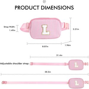 Linda <span class=keywords><strong>Riñonera</strong></span> de Nylon con Logotipo Personalizado, Bolsa de Cintura a Rayas para Niñas, para la Escuela Diaria, Venta al por Mayor - Product Image 4