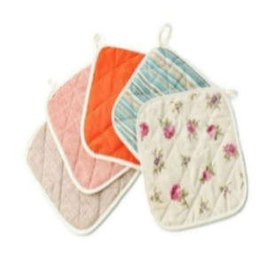 Maniques de cuisine 100% lin, design classique carré, lavables, résistantes à la chaleur, avec poches pour la cuisson et la cuisine, écologiques et recyclables - Product Image 3