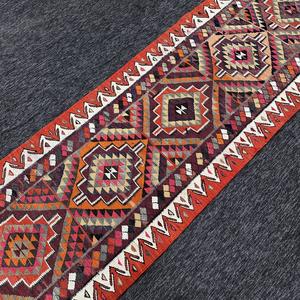 Alfombra Turca, Alfombra Pequeña de 2.9x10.3 pies, Alfombra de Lana Herki Arcoíris - Product Image 2