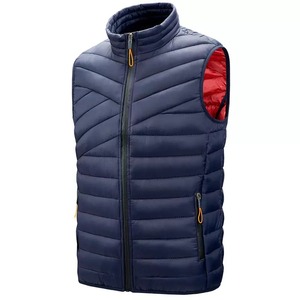 Chaqueta gruesa sin mangas con logotipo personalizado para hombre chaleco acolchado de alta calidad al por mayor 100% poliéster de talla grande tejido informal - Product Image 1