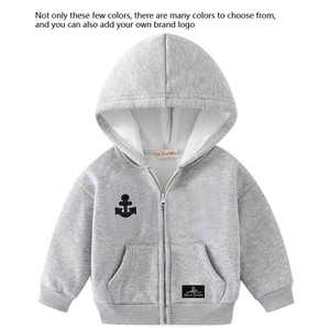 Sweat à capuche à manches longues en coton biologique, Sweat à capuche à manches longues en tissu avec fermeture éclair pour bébé fille - Product Image 6