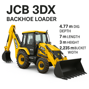 รถขุดไฮดรอลิก JCB 3DX เกรดส่งออก อุปกรณ์หนัก แบริ่งเครื่องยนต์ ปั๊ม ระบบตรวจสอบระยะไกล 74 แรงม้า ใช้ในงานเกษตร งานหนัก - Product Image 4
