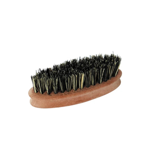Brosse à barbe MORGANS INDUSTRIES en crin de cheval et poils synthétiques, manche en bois, écologique, pratique pour les voyages, outil de toilettage efficace - Product Image 1