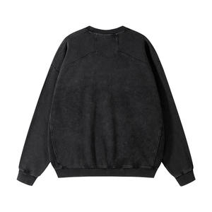 Sudadera para Hombre 2024, Lavado Ácido, Hecha a Medida, 100% Algodón, Estilo Vintage, Hombros Caídos, Corte Holgado, Tallas Grandes, Invierno - Product Image 2