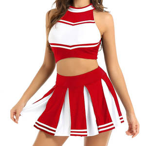 ชุดยูนิฟอร์มเชียร์ลีดเดอร์ผู้หญิงสีพื้นแบบสั่งทำคุณภาพพรีเมียม ดีไซน์ OEM ผ้าสแปนเด็กซ์/โพลีเอสเตอร์ พิมพ์ลายแบบซับลิเมชั่น คุณภาพดีที่สุด - Product Image 5