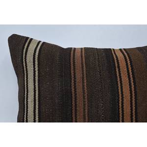 Kilim en laine marron 16x24 pouces Patchwork oreiller luxe Design rustique Vintage moelleux imprimé motifs floraux literie Portable - Product Image 2