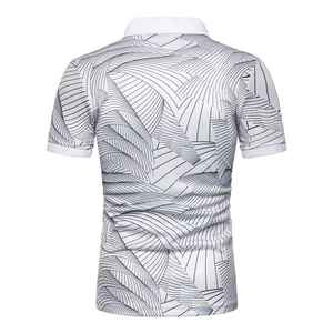 Polos de hombre de talla grande personalizados de la más alta calidad tela de punto de patrón sólido cómodo - Product Image 2
