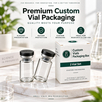 Boîte d'emballage personnalisée pour flacons de médicaments, 2/4/5 flacons de 3 ml, boîte en verre, boîte en papier, emballage pharmaceutique personnalisé imprimé, vente en gros
