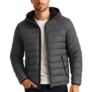 Plus Size Men's <b>Jackets</b> Casual <b>Soft</b> <b>Shell</b> <b>Hooded</b> Stand Collar with Zipper Closure High Street Style Bomber <b>Jacket</b> for Winter - Product Image 3