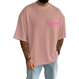 T-shirt d'été pour homme de haute qualité, coupe oversize à épaules tombantes, grandes tailles, 100 % coton respirant, short écologique, dernière collection - Product Image 1