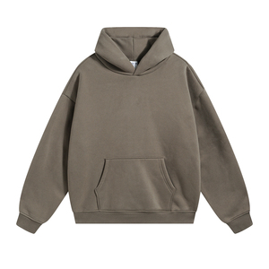Sweat-shirt à capuche en coton oversize pour hommes, sweat-shirt uni de haute qualité grande taille Basics Hoodies mélangé pour garçons - Product Image 3