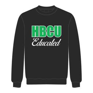 HBCU Educated <b>Black</b> Crewneck Sweatshirt Chenille Embroidery Greek Sorority Divine Nine Collegiate Fashion Sweater7 - Product Image 2