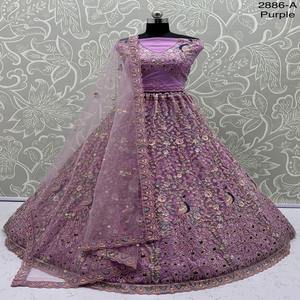 Red de desgaste de boda con hilo y Diamante Trabajo Lehenga Choli Expoerter indio y proveedor a la tarifa más baja - Product Image 1