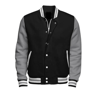 Veste universitaire pour homme de haute qualité 100%, style varsity, couleur unie, classique, baseball, imperméable, logo frontal - Product Image 1
