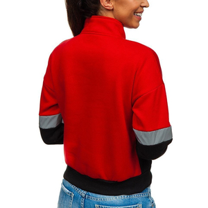 Sweat à capuche en molleton mélangé de coton pour femme, style décontracté d'hiver, épaules tombantes, coupe courte - Product Image 4