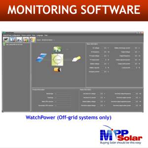 ממיר סולארי PIP4024MT 4 קילוואט 24 וולט 230 וולט MPP עם מטען 120 אמפר, כניסת מתח פוטו-וולטאי גבוהה 500 וולט, גל סינוס טהור, WiFi, יציאה כפולה/יחידה, <span class=keywords><strong>UPS</strong></span> - Product Image 6