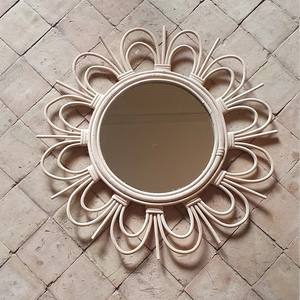 Espejos de ratán para decoración de pared, cristal de estilo moderno con logo grabado en todos los tamaños, duradero, de Vietnam, precio barato - Product Image 5