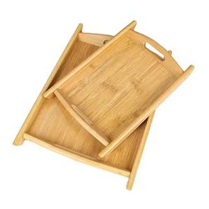 Nouveaux plateaux de service à compartiment en bois massif conçus Plateau en bois fait main - Product Image 5