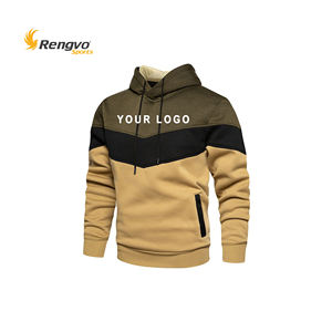 Sweat-shirt à capuche en Patchwork, polaire ample, Streetwear chaud pour homme, mode automne hiver, vêtements d'extérieur - Product Image 5