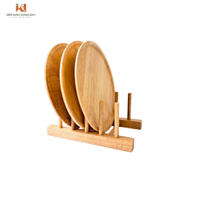 Eco-Friendly Wooden <b>Plate</b> Display <b>Stand</b>, Adjustable Tabletop Rack for Ceramic or Decorative <b>Plates</b> Showroom - Product Image 6