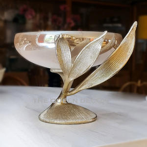 ชามอลูมิเนียมทรงกลมเคลือบทองแบบสร้างสรรค์แบบทันสมัยสำหรับตกแต่งบ้านของผู้ผลิตจำนวนมาก - Product Image 3