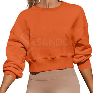 Sudadera corta de alta calidad para mujer, ropa de calle informal, gran oferta para la temporada de invierno con logotipo frontal - Product Image 1