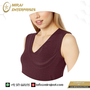 Femmes col en v Jersey débardeur polyvalent évacuation de l'humidité danse Fitness haut d'entraînement en gros du meilleur fournisseur - Product Image 3