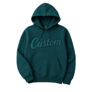 À la mode polaire Baggy gaufrage pull surdimensionné sweats à capuche pour hommes personnalisé 3d Logo imprimé sweat à capuche en relief - Product Image 2